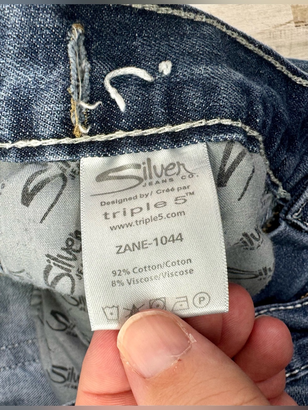 Silver Jeans Womens 14 (29x29) Zane Straight Fit Mid Rise Dark Wash Denim - Picture 6 of 13